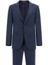 Boggi Milano Patterned Wool Suit In Blue