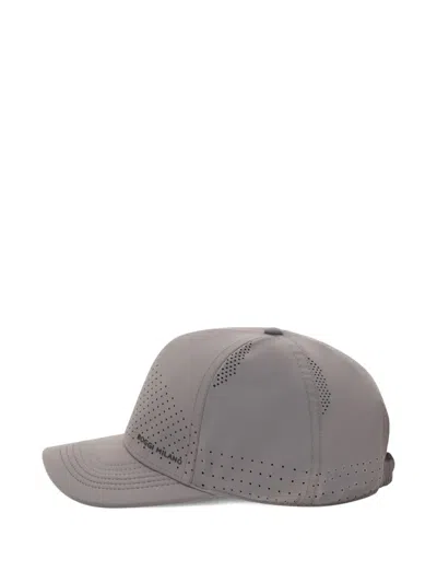 Boggi Milano Perforated Baseball Cap In Gray