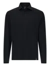 Boggi Milano Pima Cotton Interlock Polo Shirt In Black