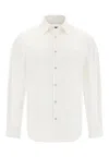 Boggi Milano Pinstripe-pattern Oxford Shirt In White
