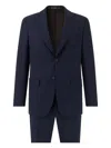 Boggi Milano Pinstripe Suit In Pure Travel Wool In Blue