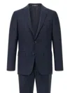 Boggi Milano Pinstripe Wool Suit In Blue