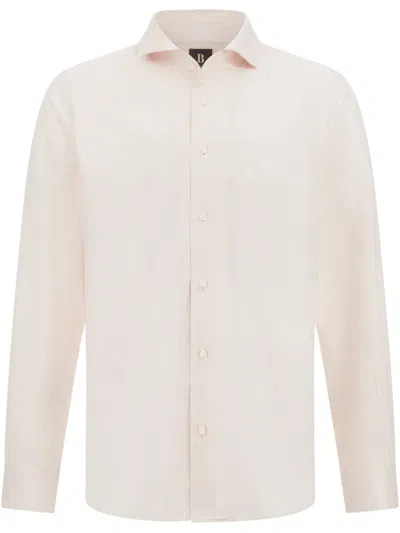 BOGGI MILANO PINSTRIPED SHIRT