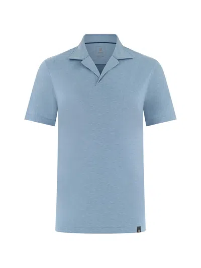 Boggi Milano Piping-detail Polo T-shirt In Blue