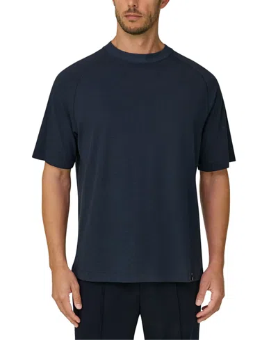 Boggi Milano Pique Cotton Blend Melange B Tech T-shirt In Blue