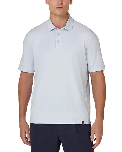 Boggi Milano Pique Polo Shirt In Blue