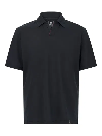 Boggi Milano Piqué Polo Shirt In Blue