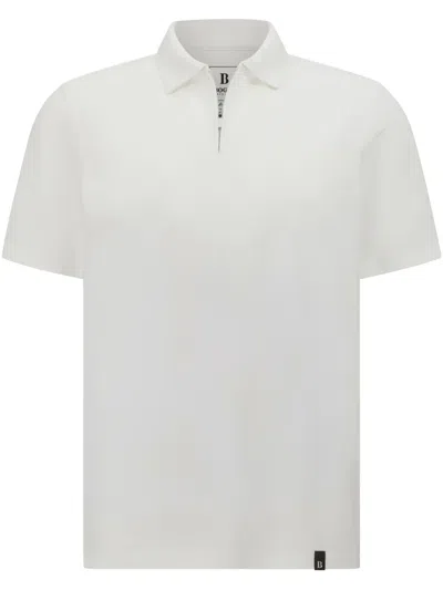 Boggi Milano Piqué Polo Shirt In White