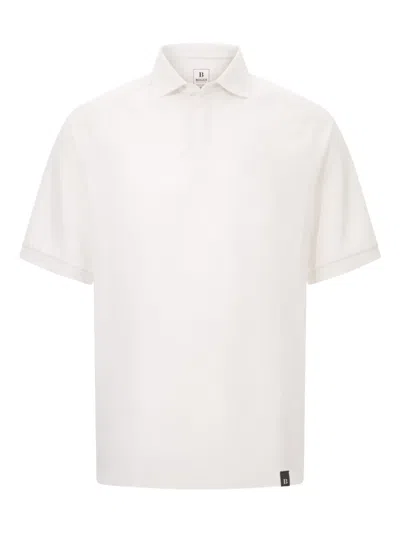 Boggi Milano 珠地布polo衫 In White