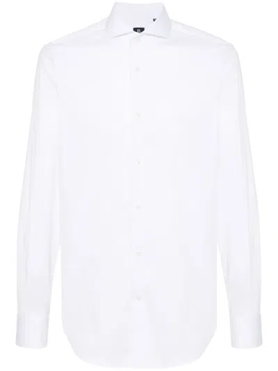 Boggi Milano Piqué-weave Shirt In White