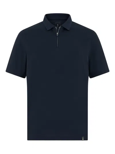 Boggi Milano High Performance Pique Polo Shirt With S-cafe Yarn In Multi