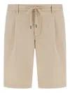 Boggi Milano Bermudas In Linen In 中性色