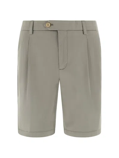 Boggi Milano Pleated Shorts In Green