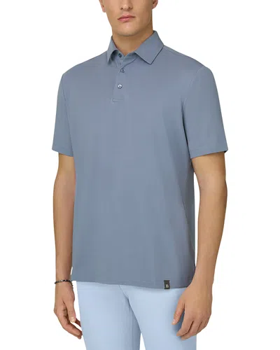 Boggi Milano Ens Light Blue Regular-fit Stretch Pima Cotton Polo Shirt Xl