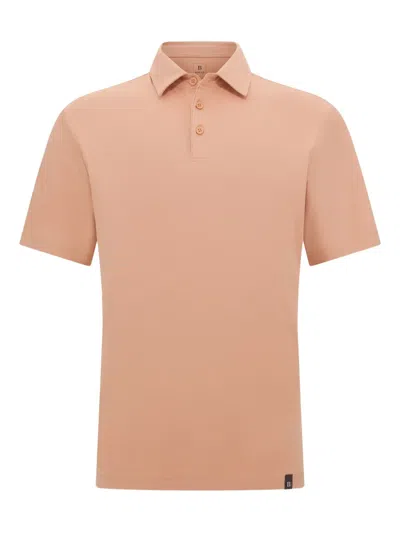 Boggi Milano Polo Shirt In Stretch Supima Cotton In Orange
