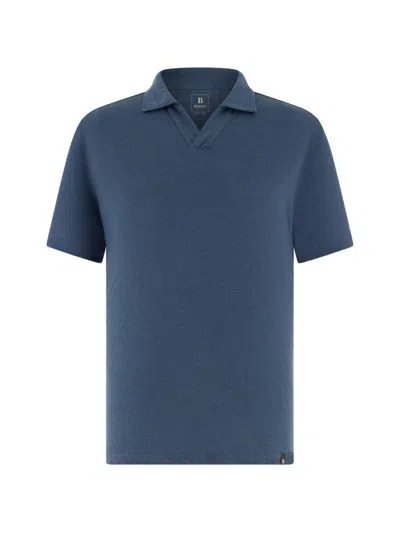 Boggi Milano Polo-collar T-shirt In Blue