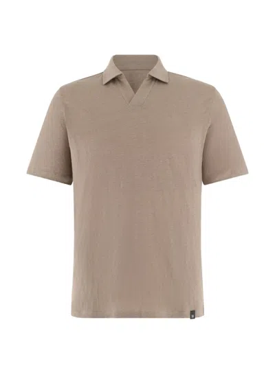 Boggi Milano Polo-collar T-shirt In Neutral