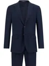 Boggi Milano Prince Of Wales-check Suit In Blue