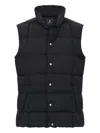Boggi Milano Ens Black Stand-collar Quilted Shell-down Gilet Xxl In Black