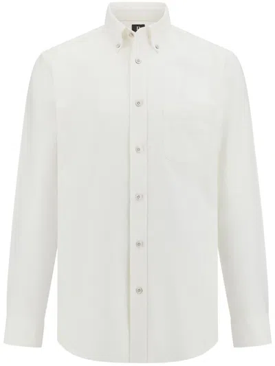 Boggi Milano Regular Fit Oxford Cotton Shirt In White