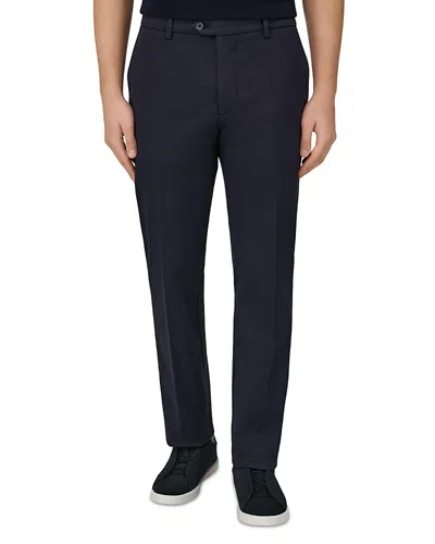 Boggi Milano Regular Fit Stretch Cotton Trousers In Animal Print