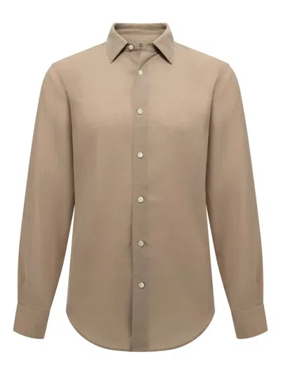 Boggi Milano Regular Fit Tencel Linen Shirt In Neutral