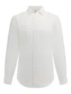Boggi Milano Regular Fit Tencel Linen Shirt In White