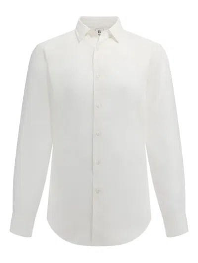 Boggi Milano Regular Fit Tencel Linen Shirt In White