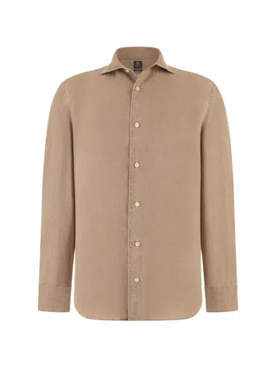 Boggi Milano Regular-fit Shirt In Brown