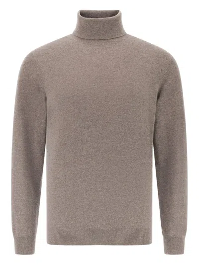 Boggi Milano Roll-neck Sweater In Brown