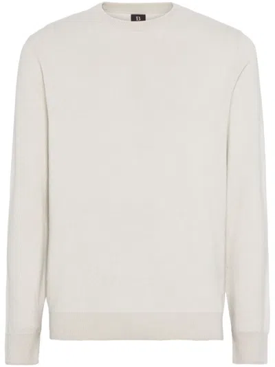 Boggi Milano Round Neck Jumper In Neutral