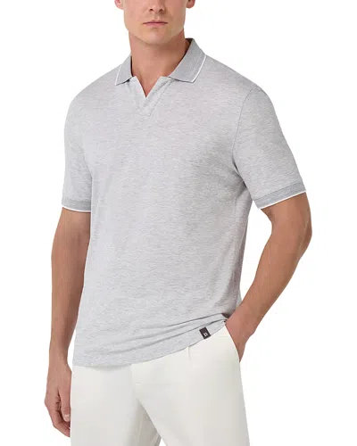 Boggi Milano S-cafe High Performance Pique Polo Shirt In Gray
