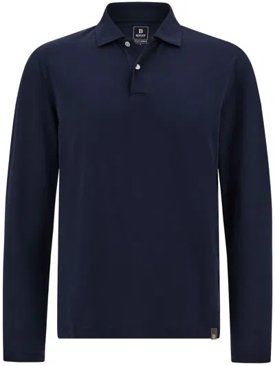 Boggi Milano S.cafè® High-performance Polo Shirt In Blue
