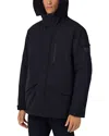 Boggi Milano Ens Navy Blue Technical Fabric B Tech Parka Jacket In Blue