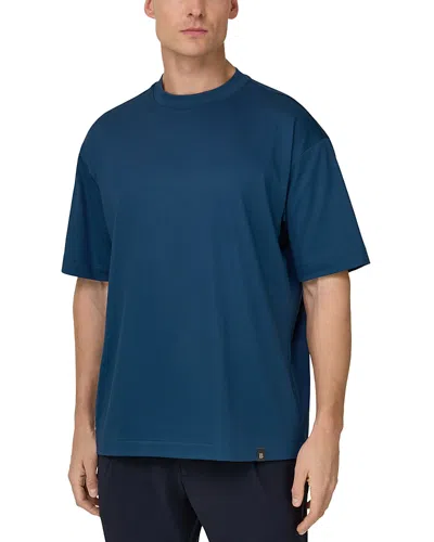 Boggi Milano Short Sleeve S Cafe Rib T Shirt In Blue