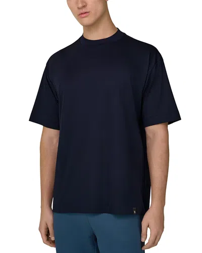 Boggi Milano Short Sleeve S Cafe Rib T Shirt In Blue