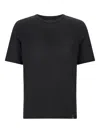 Boggi Milano T-shirt In Stretch Linen Jersey In Black
