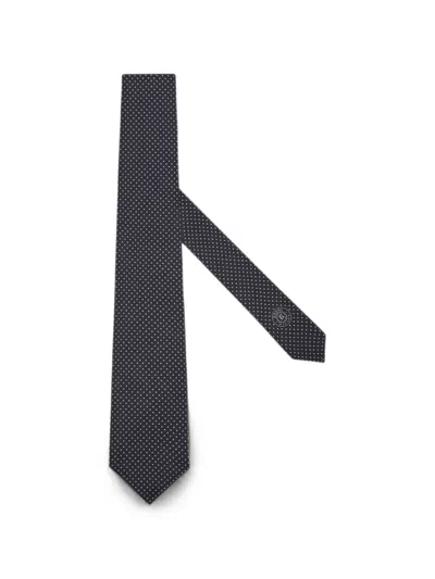 Boggi Milano Silk Jacquard Tie In Gray