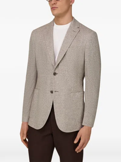 Boggi Milano Single Breasted Blazer In Gray