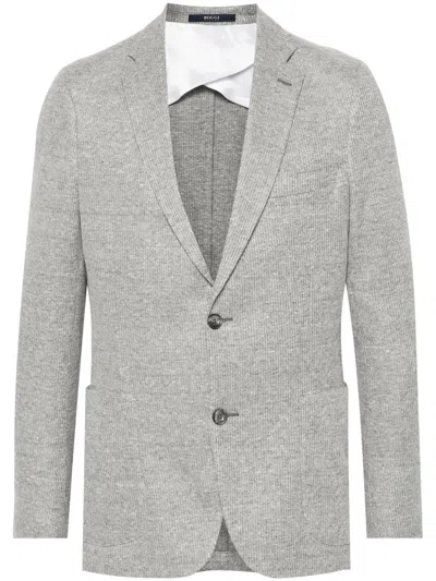 Boggi Milano Single-breasted Blazer In Grey