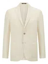 Boggi Milano Single-breasted Blazer In Neutrals