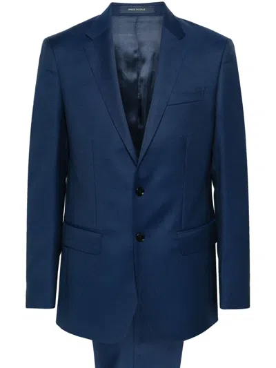 Boggi Milano Single-breasted Wool Suit In Blue