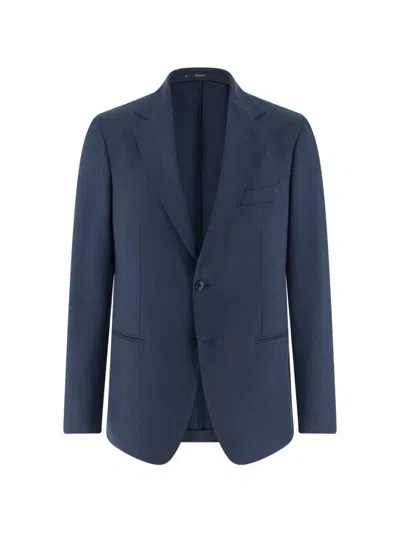Boggi Milano Single-breasted Blazer In Blue