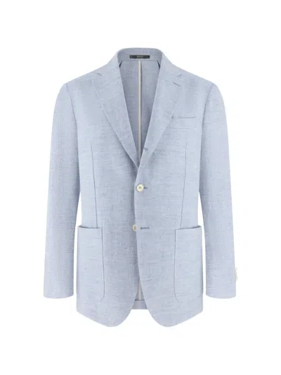 Boggi Milano Single-breasted Blazer In Blue