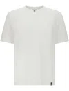 Boggi Milano T-shirt Mit Schlitz Am Ausschnitt In Weiss