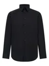Boggi Milano Spread-collar Shirt In Black