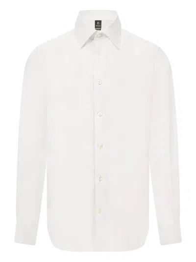 Boggi Milano Spread-collar Shirt In White