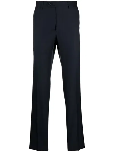 Boggi Milano Straight-leg Tailored Trousers In Blue