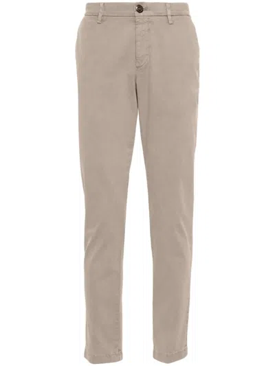 Boggi Milano Stretch-cotton Trousers In Neutrals