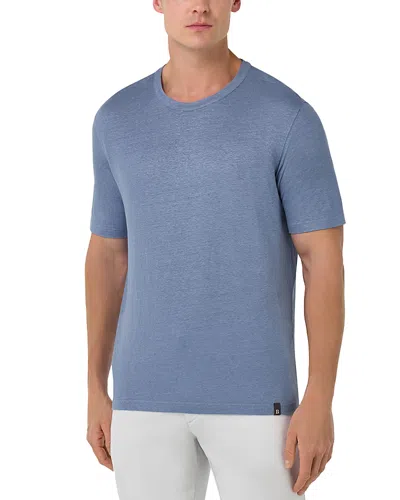 Boggi Milano Stretch Crewneck Tee In Blue